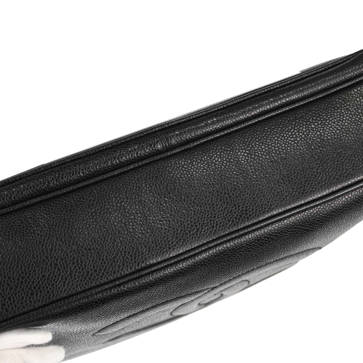 Chanel Black Caviar Skin Shoulder Tote Bag