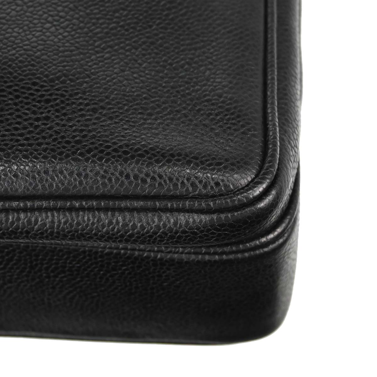 Chanel Black Caviar Skin Shoulder Tote Bag