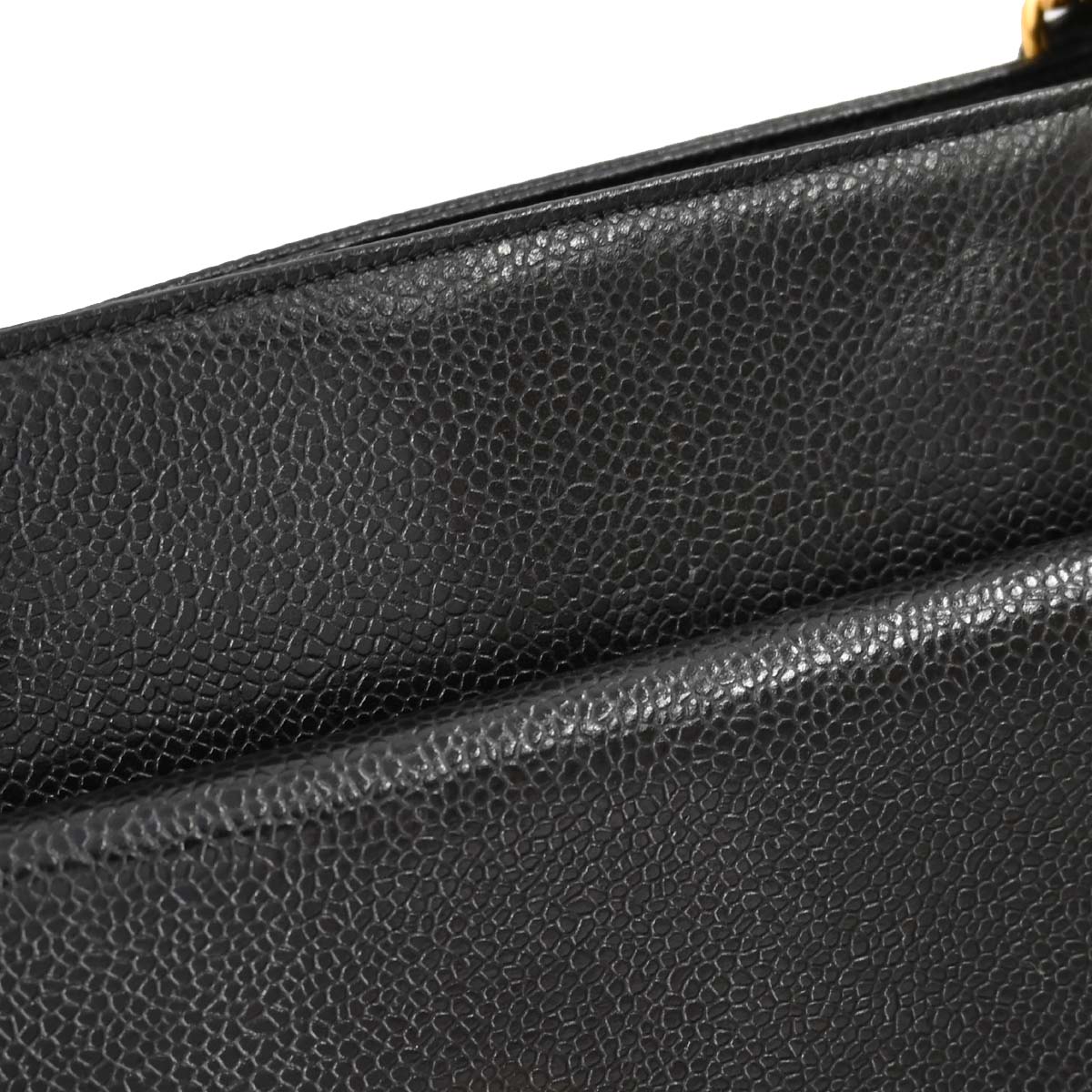 Chanel Black Caviar Skin Shoulder Tote Bag