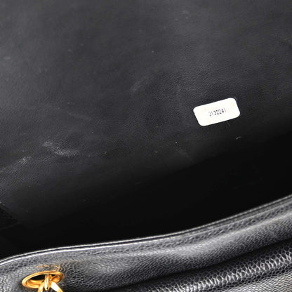 Chanel Black Caviar Skin Shoulder Tote Bag
