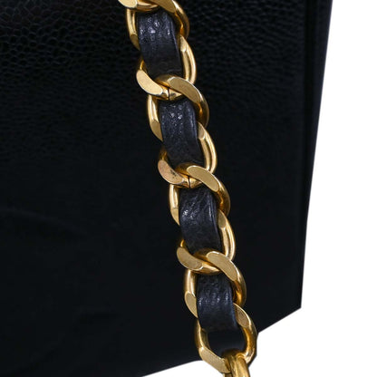 Chanel Black Caviar Skin Shoulder Tote Bag