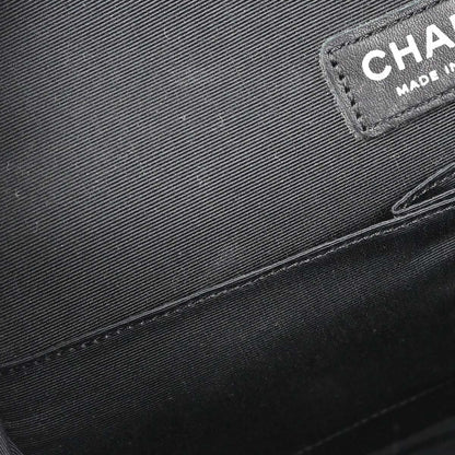 Chanel Black Fabric Rhinestone Medium Classic Double Flap Shoulder Bag