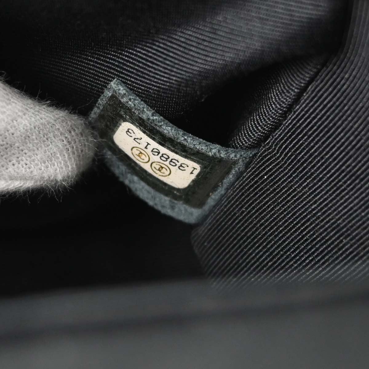 Chanel Black Fabric Rhinestone Medium Classic Double Flap Shoulder Bag