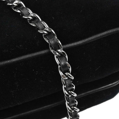 Chanel Black Velvet Mademoiselle Lock Shoulder Bag