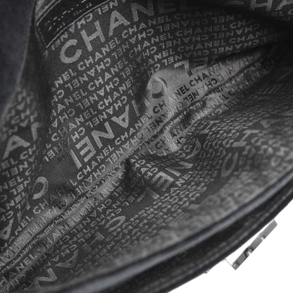 Chanel Black Velvet Mademoiselle Lock Shoulder Bag