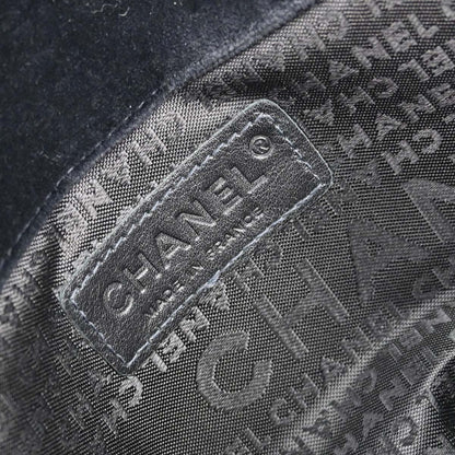 Chanel Black Velvet Mademoiselle Lock Shoulder Bag