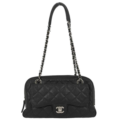 Chanel Black Caviar Skin Camera Bag Large