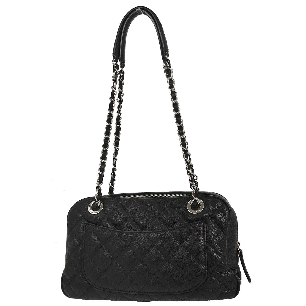 Chanel Black Caviar Skin Camera Bag Large