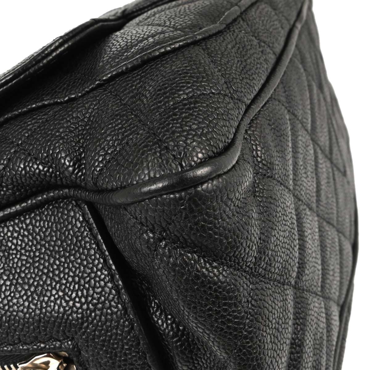 Chanel Black Caviar Skin Camera Bag Large