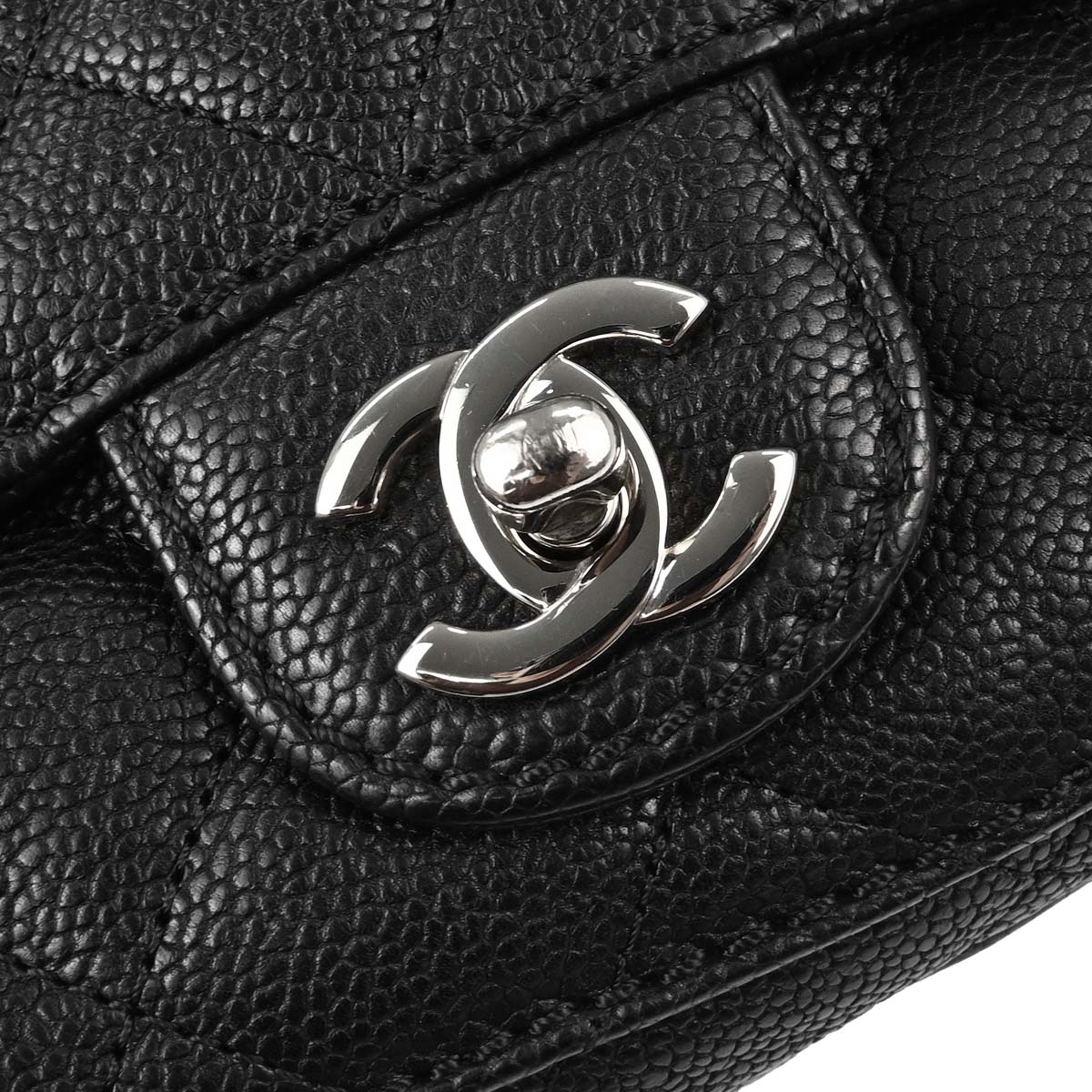 Chanel Black Caviar Skin Camera Bag Large