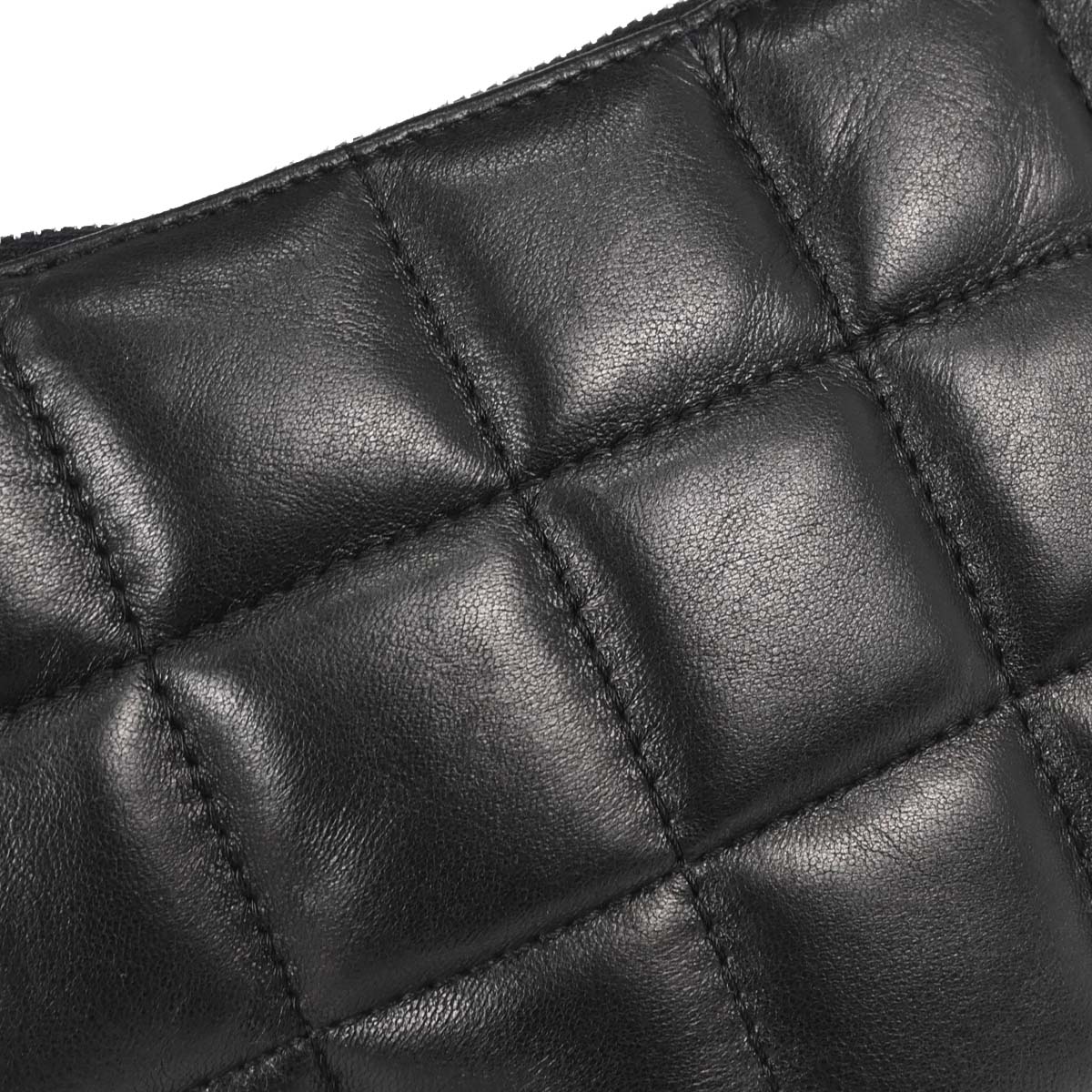 Chanel Black Lambskin Choco Bar Fringe Handbag
