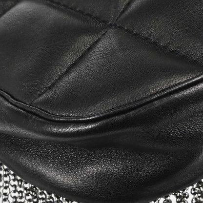Chanel Black Lambskin Choco Bar Fringe Handbag