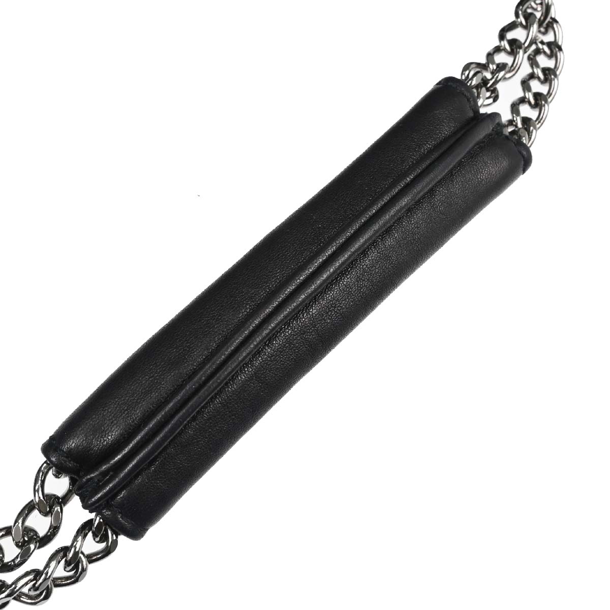 Chanel Black Lambskin Choco Bar Fringe Handbag
