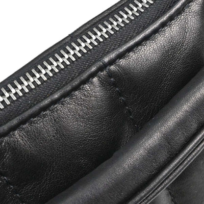 Chanel Black Lambskin Choco Bar Fringe Handbag