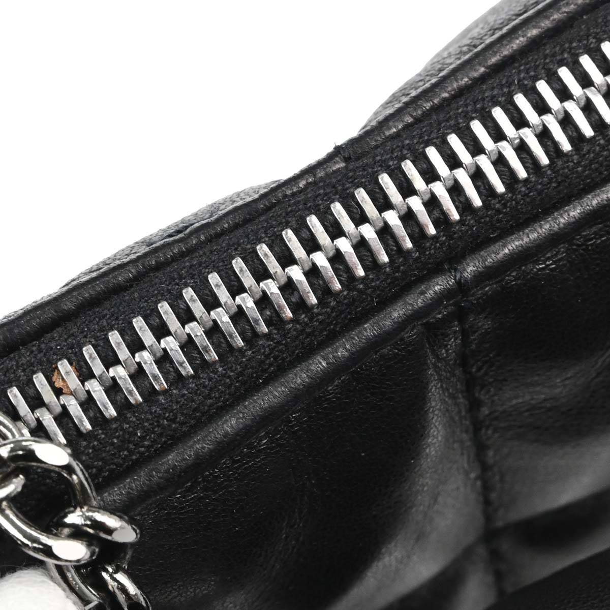 Chanel Black Lambskin Choco Bar Fringe Handbag