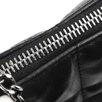 Chanel Black Lambskin Choco Bar Fringe Handbag