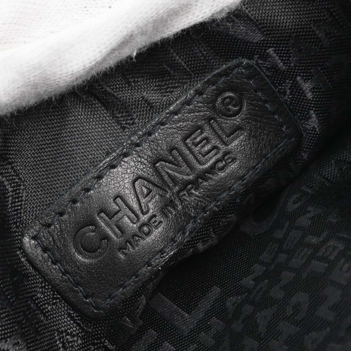 Chanel Black Lambskin Choco Bar Fringe Handbag