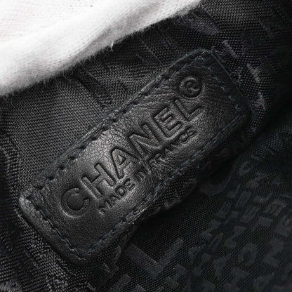 Chanel Black Lambskin Choco Bar Fringe Handbag