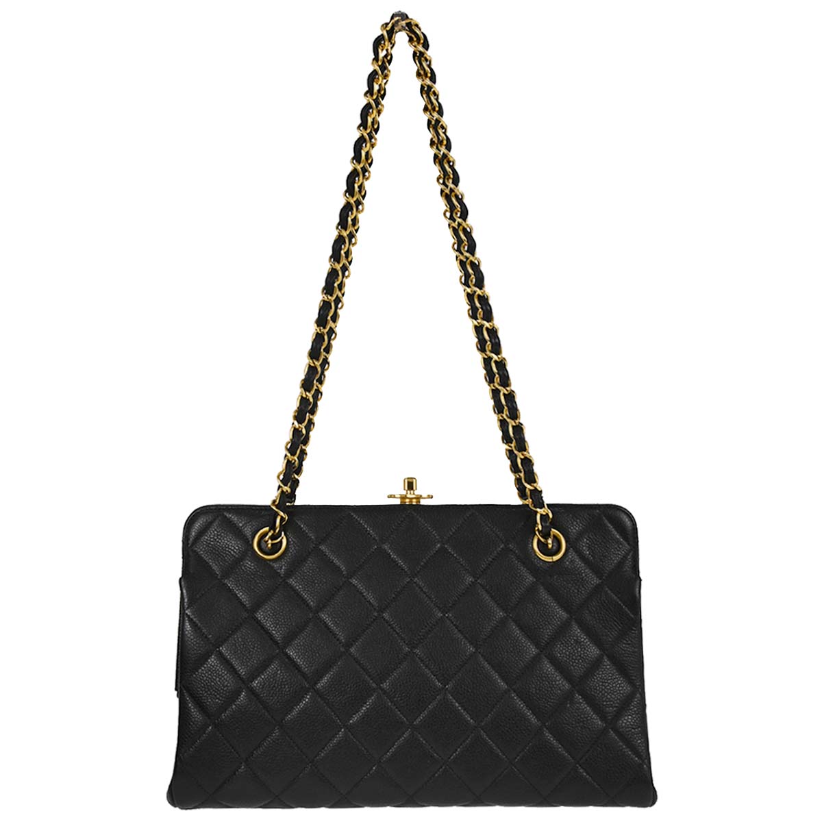 Chanel Black Caviar Skin Shoulder Tote Bag