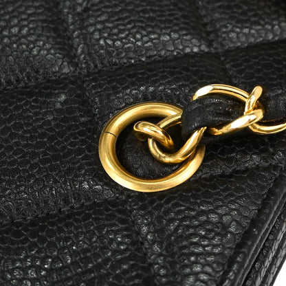 Chanel Black Caviar Skin Shoulder Tote Bag