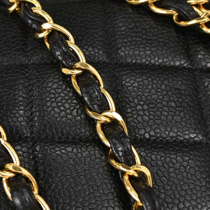Chanel Black Caviar Skin Shoulder Tote Bag