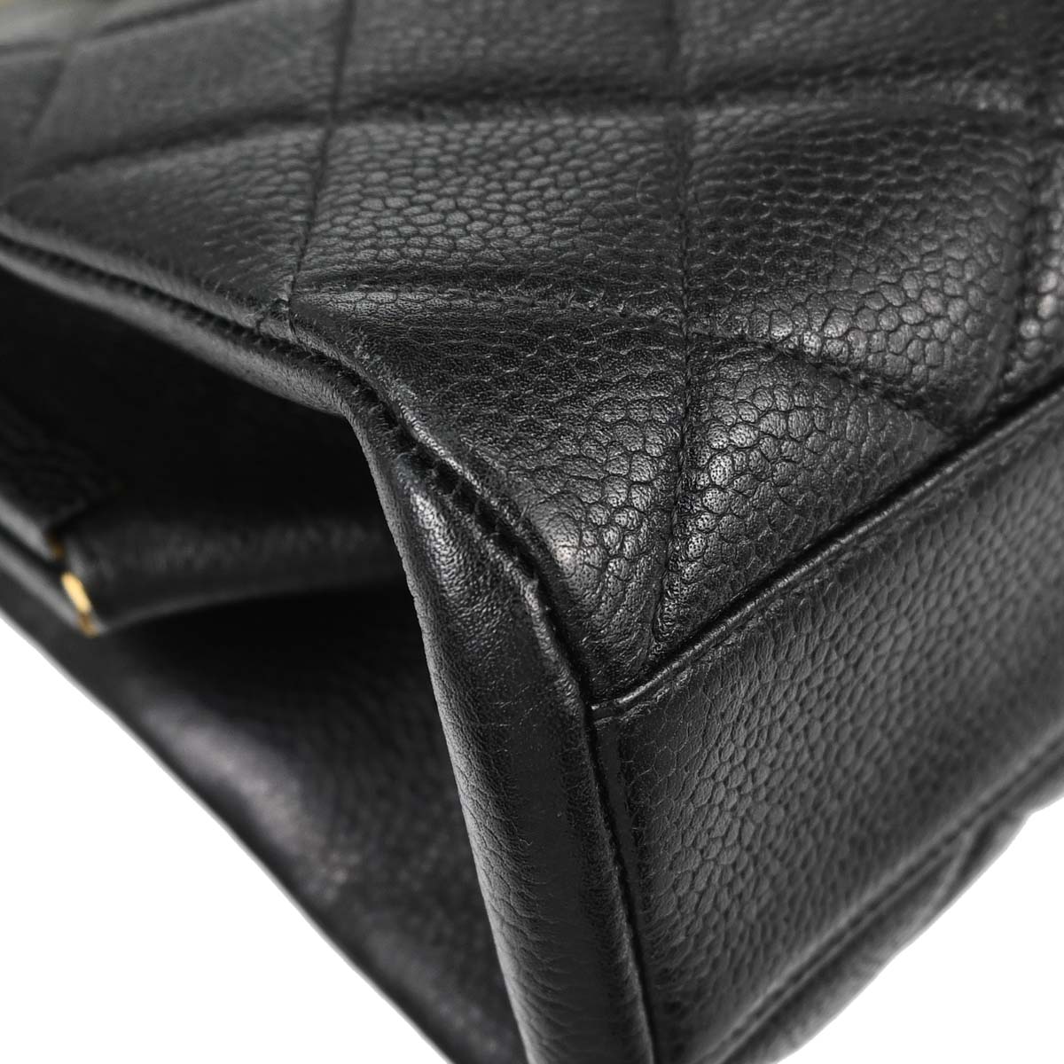 Chanel Black Caviar Skin Shoulder Tote Bag