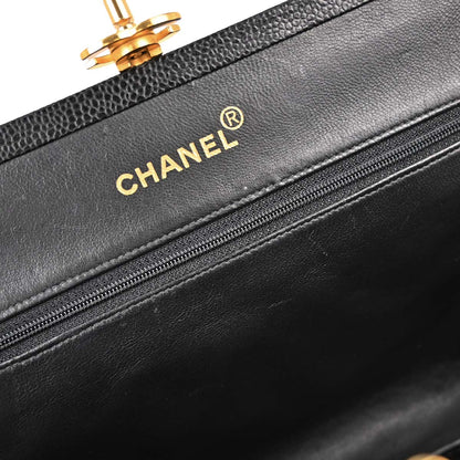 Chanel Black Caviar Skin Shoulder Tote Bag