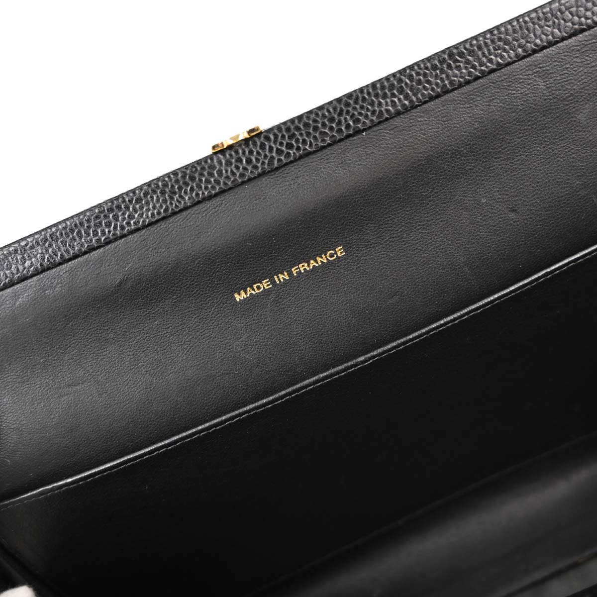 Chanel Black Caviar Skin Shoulder Tote Bag