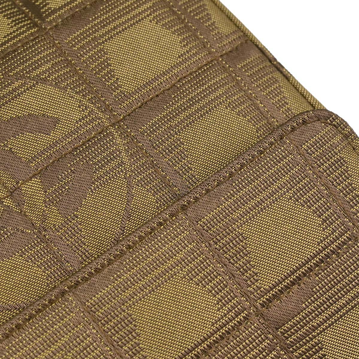 Chanel Khaki Jacquard Nylon Travel Line East West Shoulder Bag