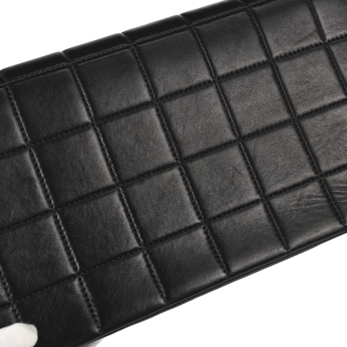 Chanel Black Lambskin Choco Bar Costume Pearl Shoulder Bag
