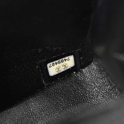 Chanel Black Lambskin Choco Bar Costume Pearl Shoulder Bag