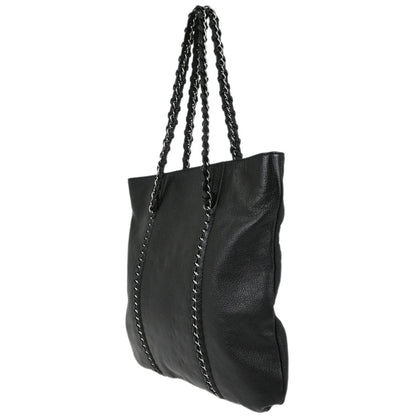 Chanel Black Calfskin Luxury Line Tote Handbag