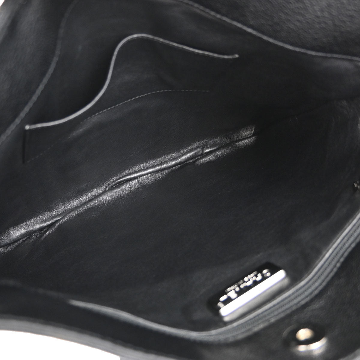 Chanel Black Calfskin Luxury Line Tote Handbag