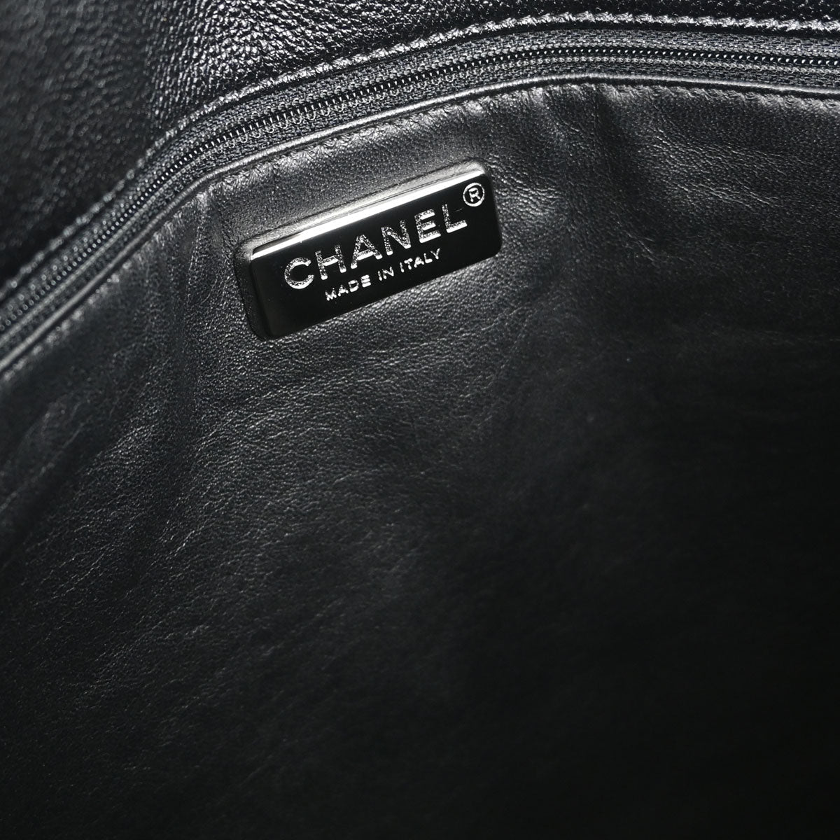 Chanel Black Calfskin Luxury Line Tote Handbag