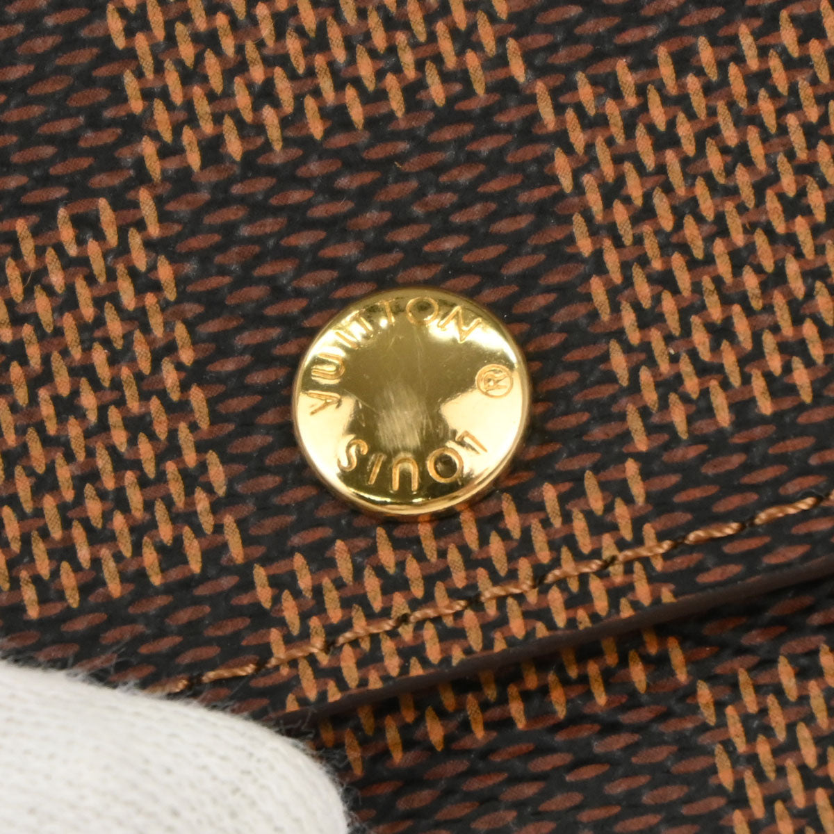 Louis Vuitton Damier Porte Monnaie Plat Coin Case Wallet N61930