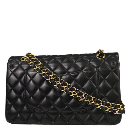 Chanel Black Lambskin Medium Classic Double Flap Shoulder Bag