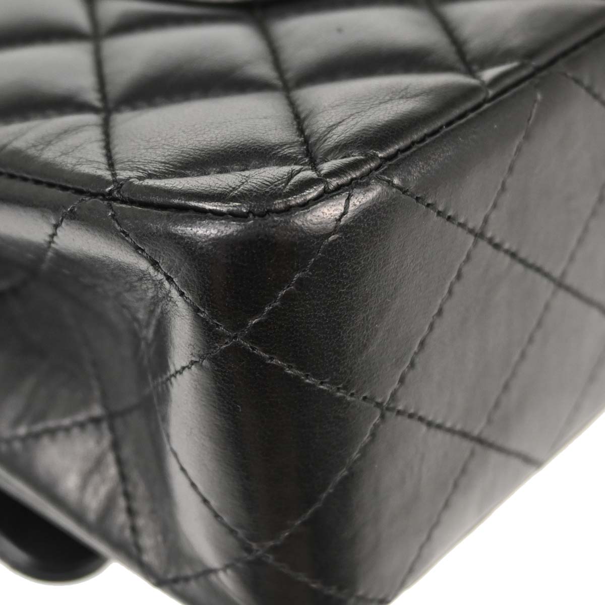 Chanel Black Lambskin Medium Classic Double Flap Shoulder Bag