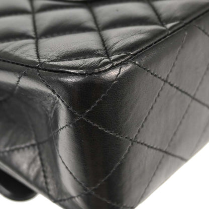 Chanel Black Lambskin Medium Classic Double Flap Shoulder Bag