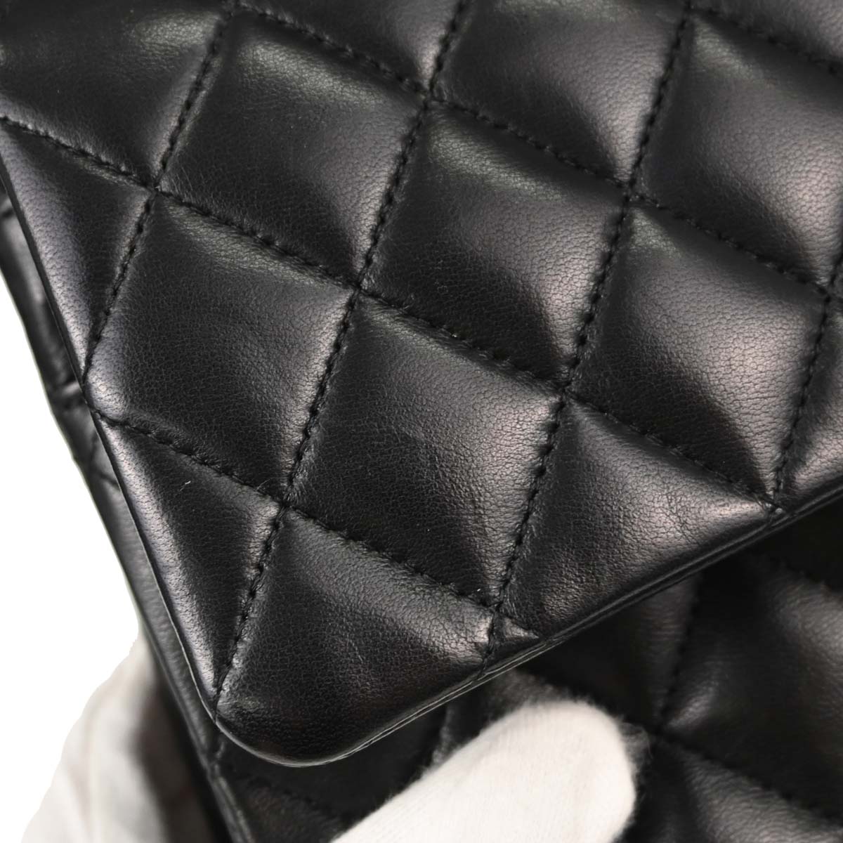 Chanel Black Lambskin Medium Classic Double Flap Shoulder Bag