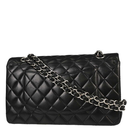 Chanel 2011 Black Lambskin Medium Classic Double Flap Shoulder Bag