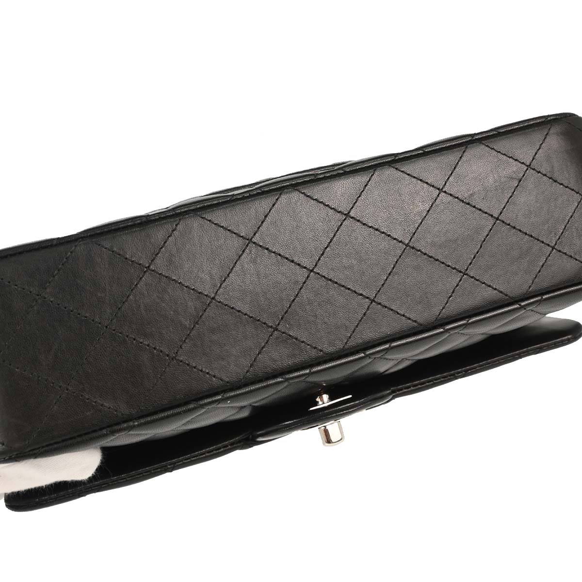 Chanel 2011 Black Lambskin Medium Classic Double Flap Shoulder Bag