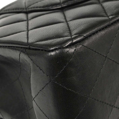 Chanel 2011 Black Lambskin Medium Classic Double Flap Shoulder Bag