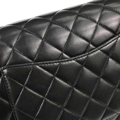 Chanel 2011 Black Lambskin Medium Classic Double Flap Shoulder Bag