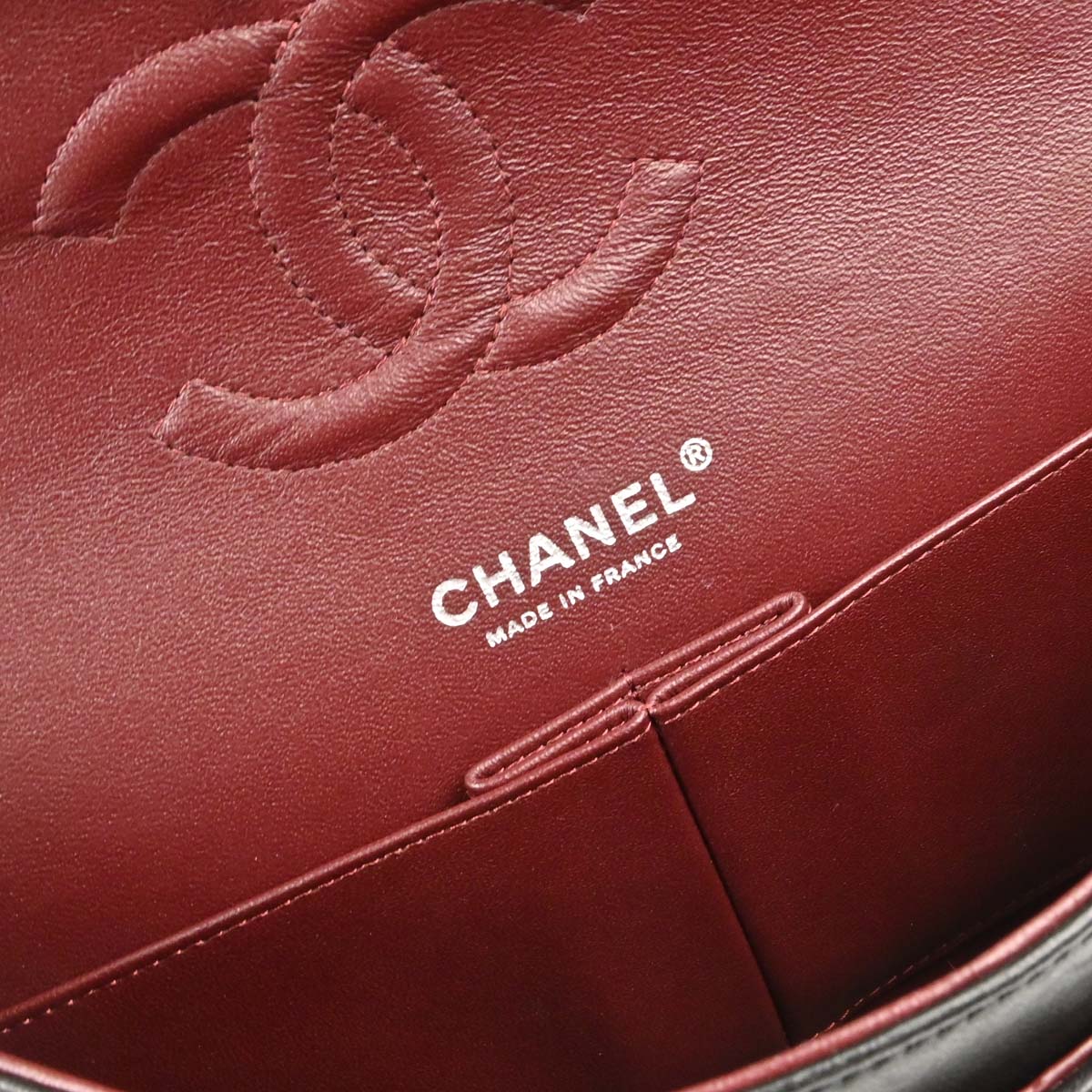 Chanel 2011 Black Lambskin Medium Classic Double Flap Shoulder Bag
