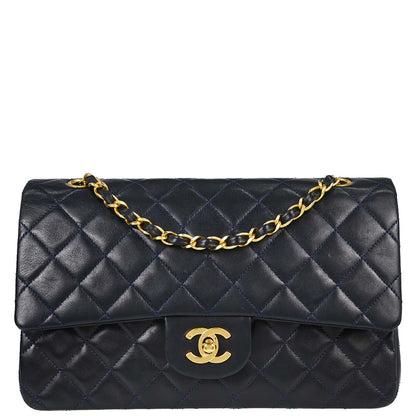Chanel Navy Lambskin Medium Classic Double Flap Bag