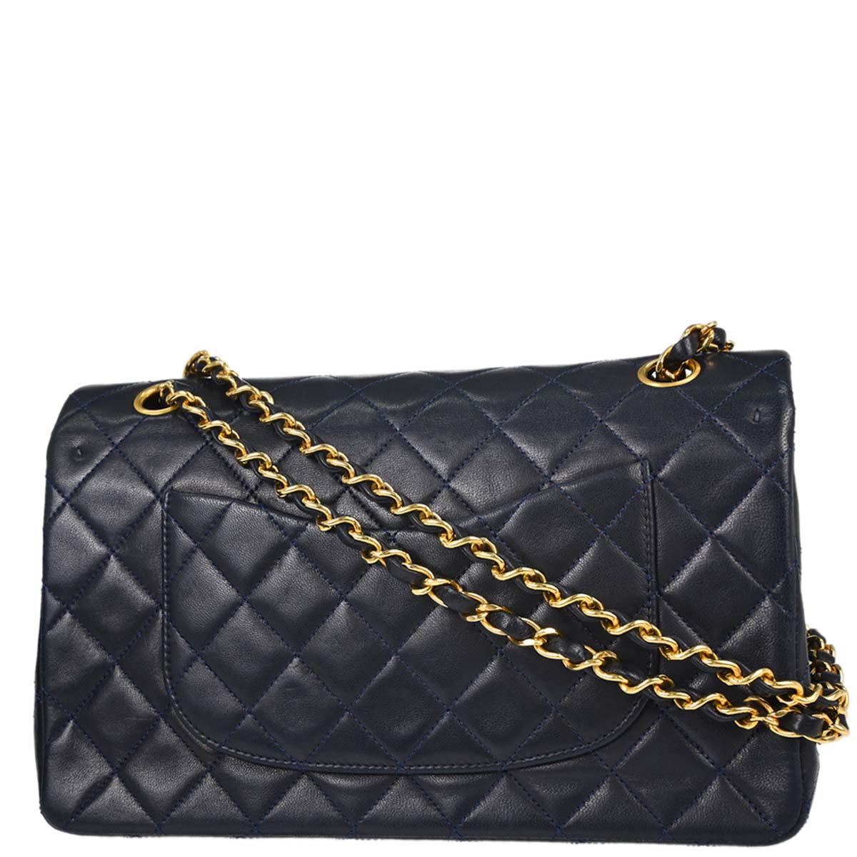Chanel Navy Lambskin Medium Classic Double Flap Bag