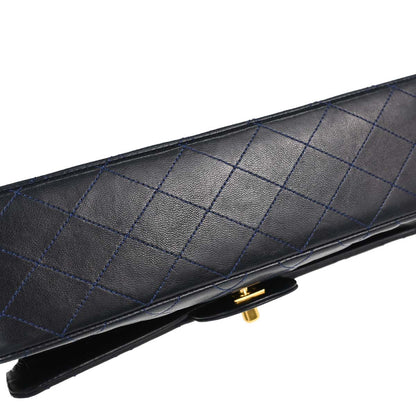 Chanel Navy Lambskin Medium Classic Double Flap Bag