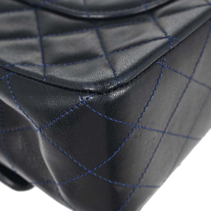 Chanel Navy Lambskin Medium Classic Double Flap Bag