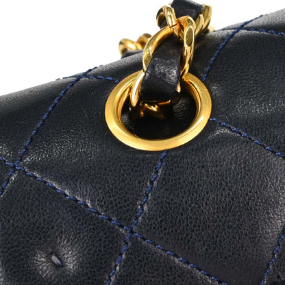 Chanel Navy Lambskin Medium Classic Double Flap Bag