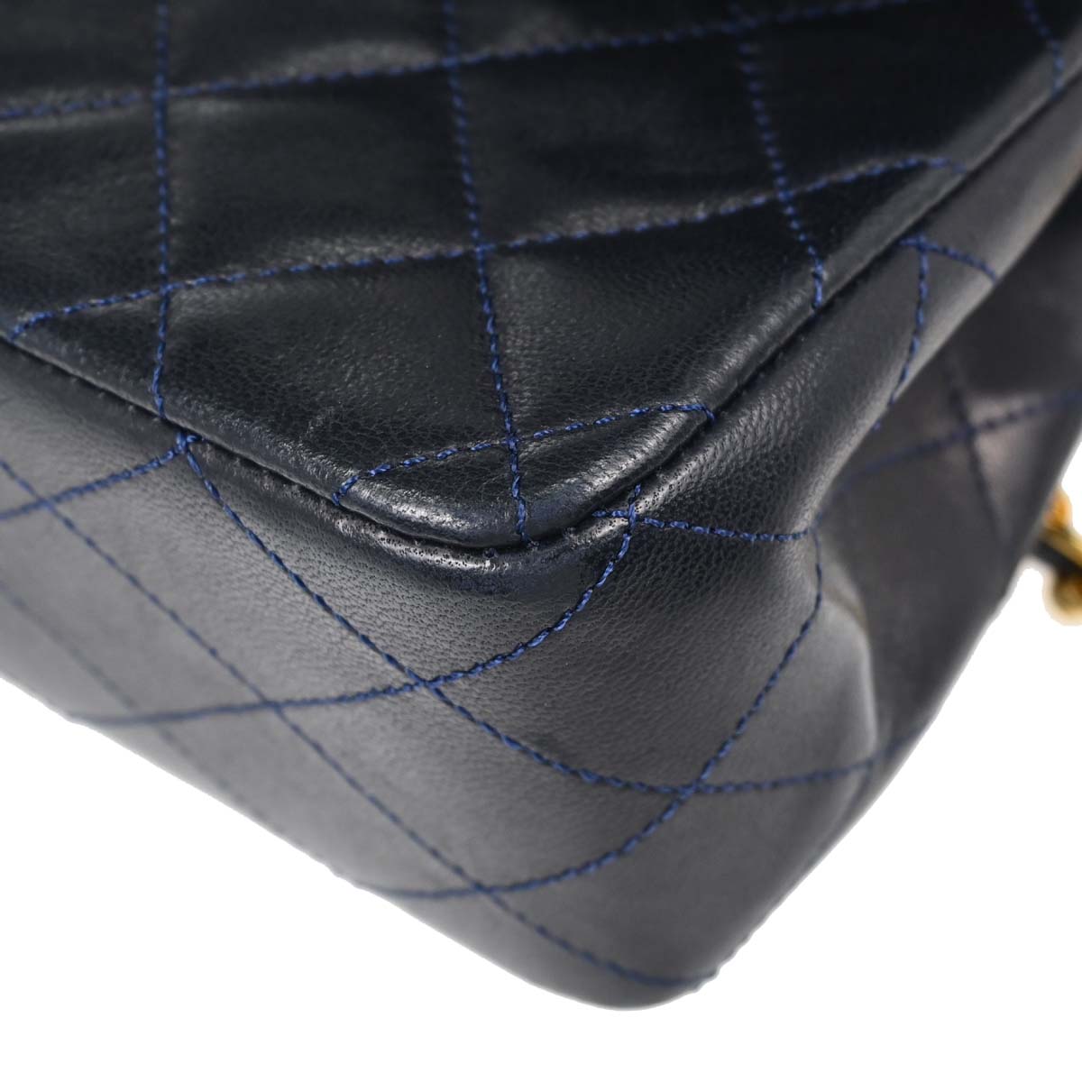 Chanel Navy Lambskin Medium Classic Double Flap Bag